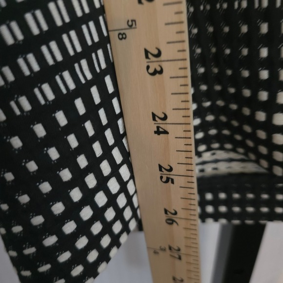 Escada‎ Silk Lapel Boxy Woven Jacket EU 44 US 12 Belt Loops No Belt Black White - Picture 11 of 16